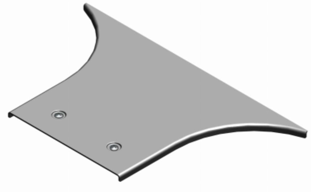 PZTKZDP50 pokrywa trójnika dostawnego z zamkiem - grubość blachy 1,50 mm