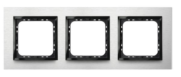ramka IMPRESJA 3-kr. szczotkowane aluminium
