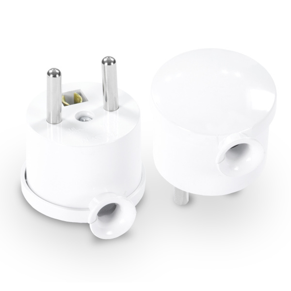 wtyczka rozbieralna, kątowa "MINI", 2p+Z, 16A, 250V; WT-15; biały