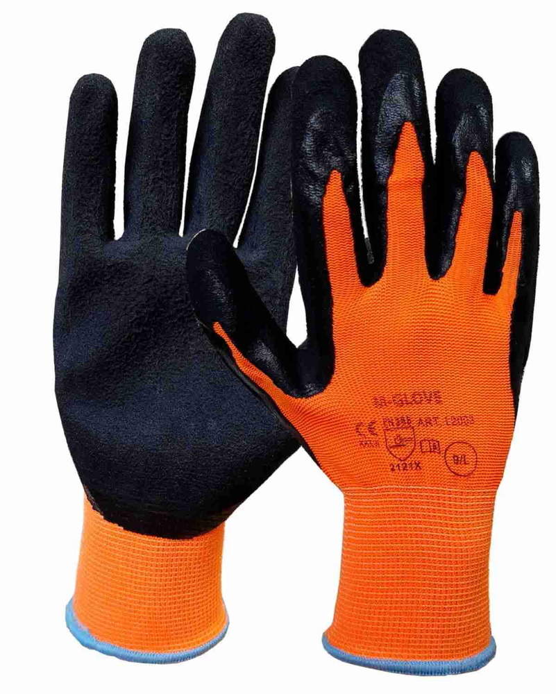 rękawice LATEX L2003 roz.10 czerw./pomar. powlek.gum