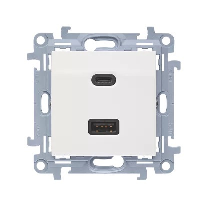 SIMON 10 ładowarka USB C+A (moduł), 30W, 230V; biały