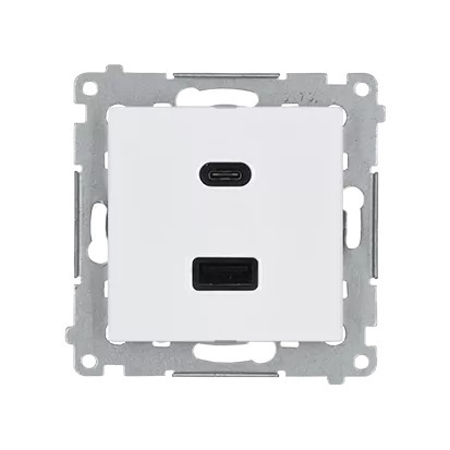 SIMON 54 ładowarka USB C+A (moduł), 30W, 230V; biały