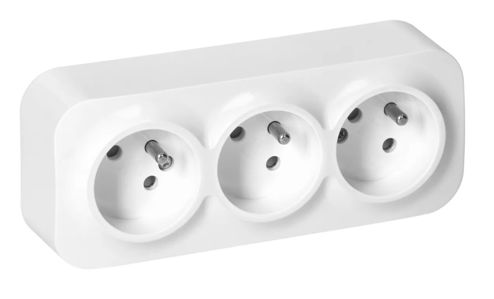 gniazdo potrójne n/t ToDo 2P+Z IP20, 16A, 230V AC, 16A, 230V AC biały
