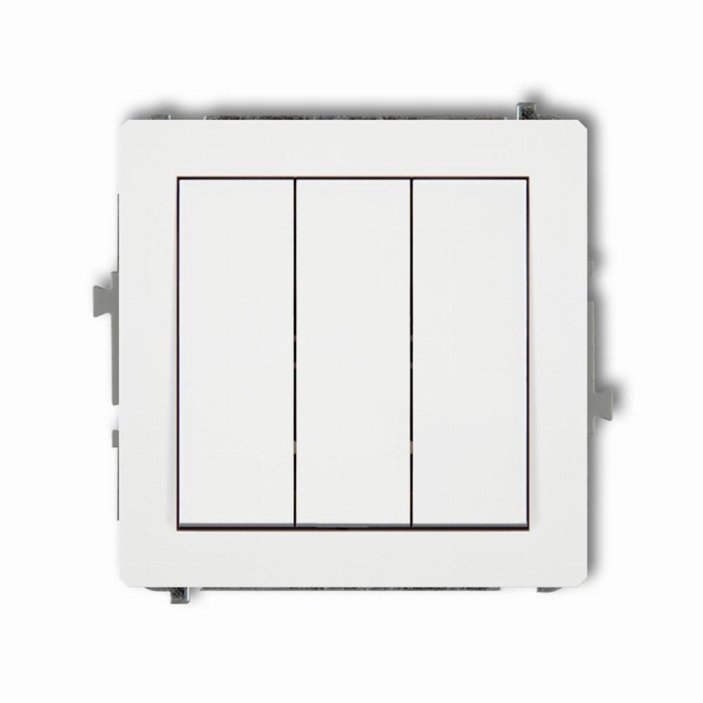 DECO mechanizm łącznika potrójnego biały mat