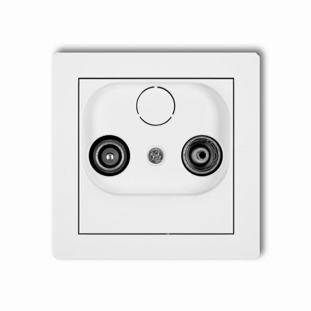 DECO mechanizm gniazda abonenckiego RTV końcowego 2dB biały mat