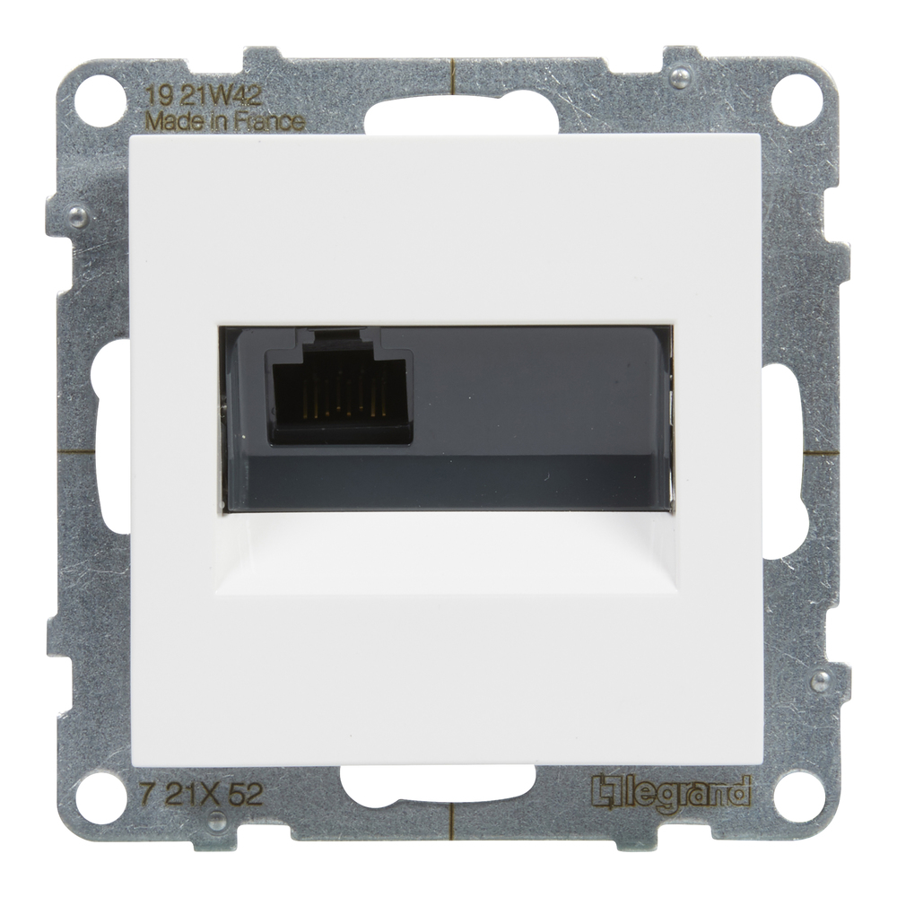 gniazdo SUNO RJ45/kat 6 UTP biały