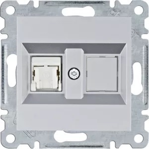 gniazdo LUMINA komputerowe pojedyczne RJ45 kat.6 UTP srebrny
