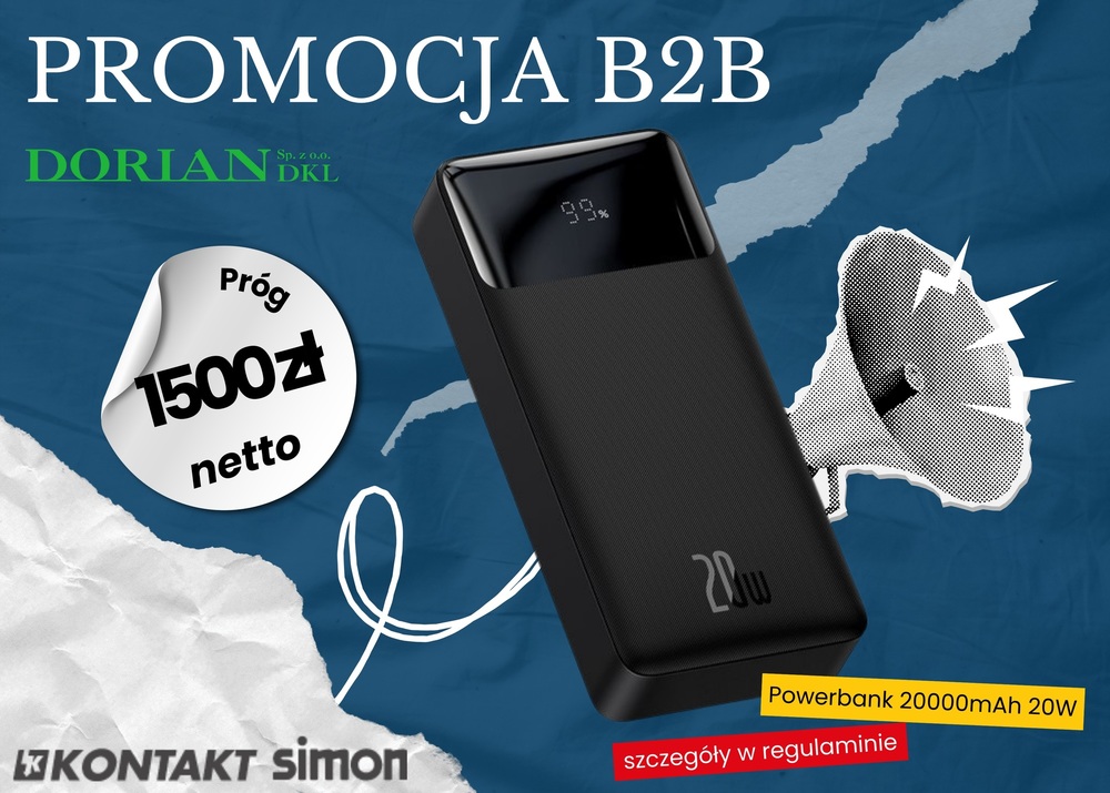 powerbank BASEUS Bipow PPBD20K 20000mAh 20W czarny