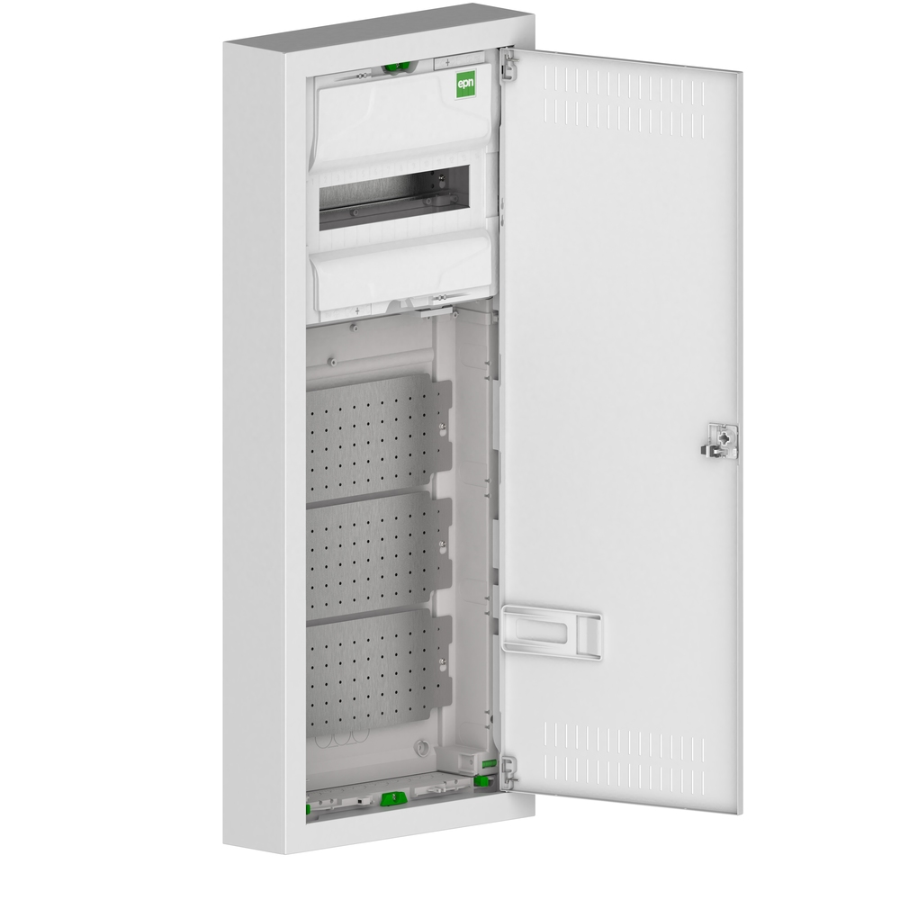 MSF TWIN rozdzielnica 1x12 PE+N+3x12 multimedialna natynkowa metal IP 30 - kolor biały