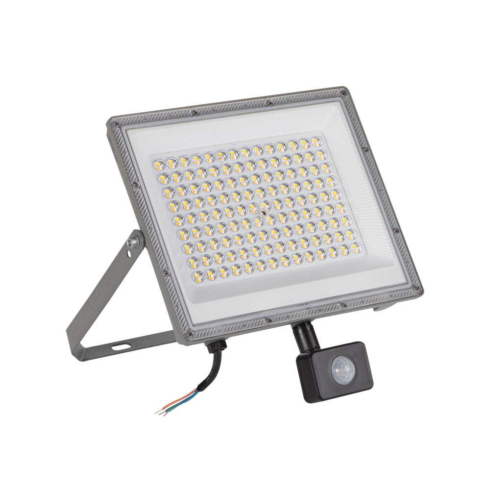 naświetlacz LED ACETE 100W 8500 / 10800 / 9700 lm CCT 3000/4000/6500K SE GR z czujnikiem ruchu PIR