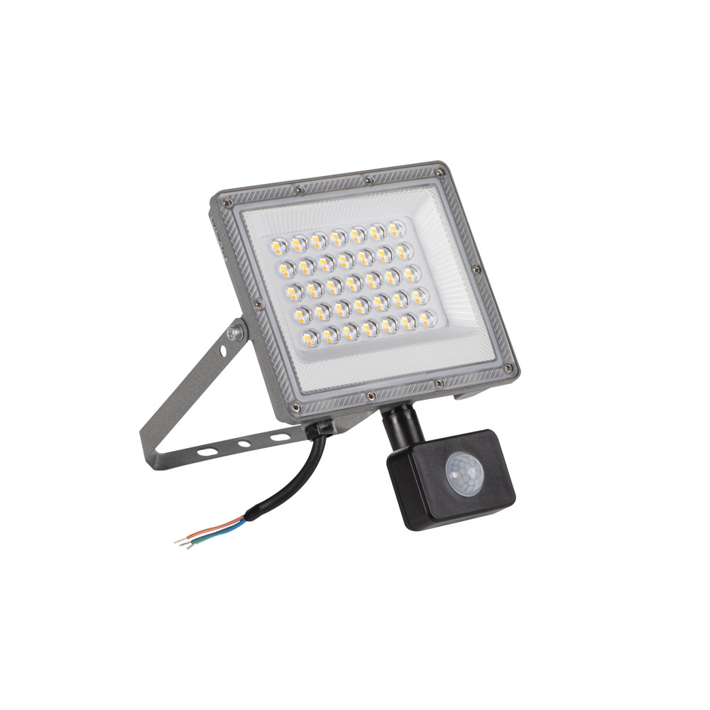naświetlacz LED ACETE 30W 2400 / 3240 / 2910 lm CCT 3000/4000/6500K SE GR z czujnikiem ruchu PIR