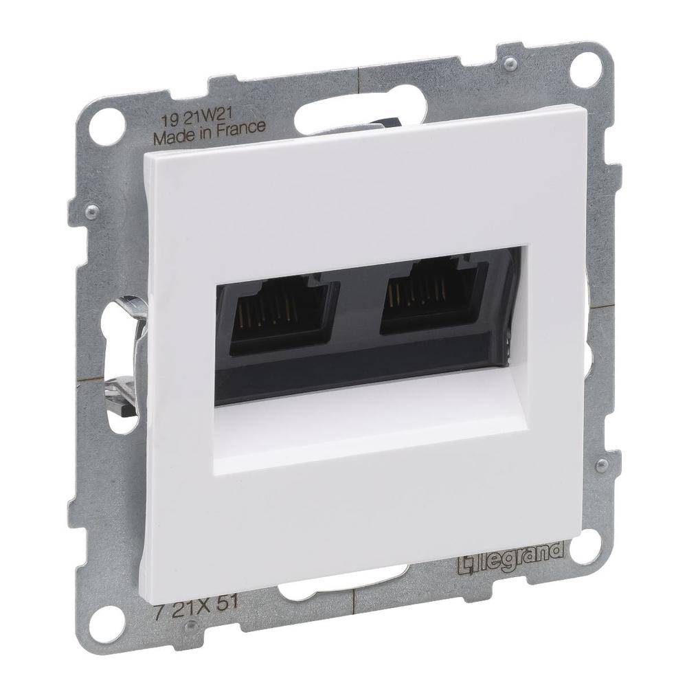 gniazdo SUNO 2XRJ45/kat 5E UTP, biały, Legrand