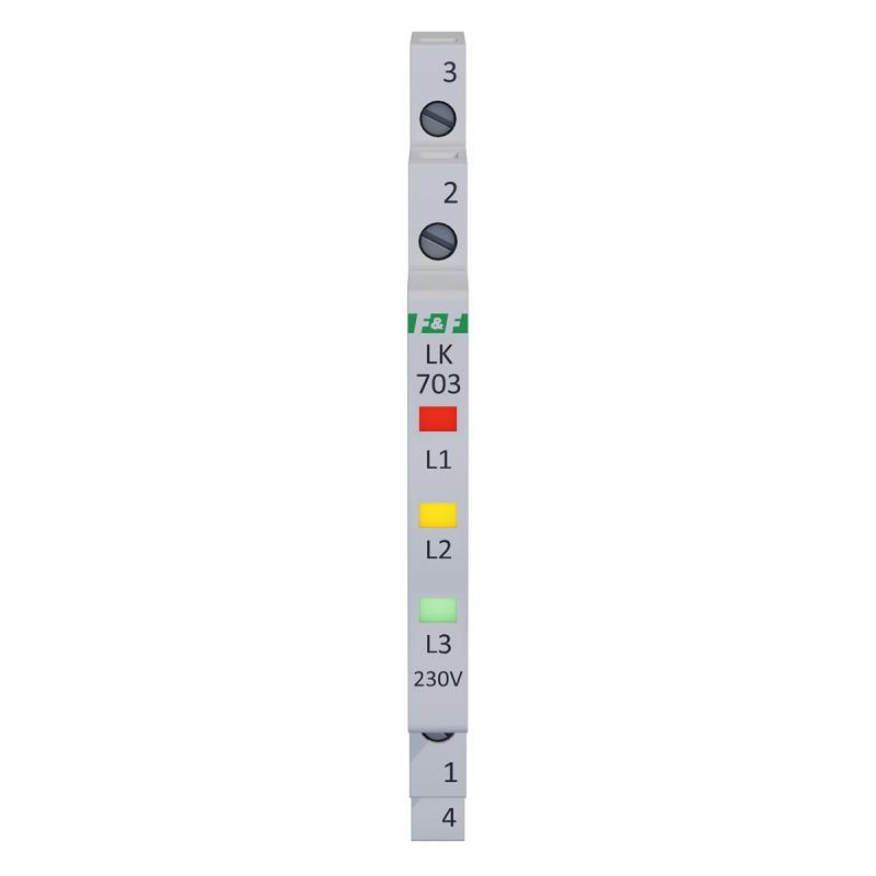 lampka kontrolna zasilania 1/3S 3xLED czerwona/żółta/zielona