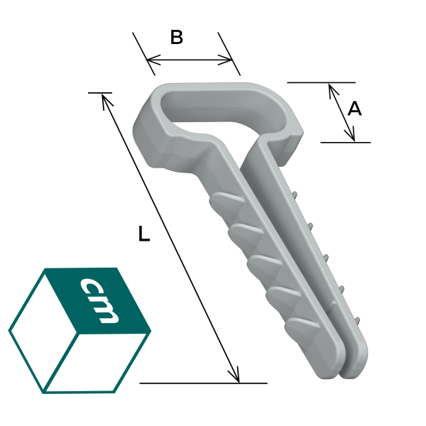 uchwyt wsuwka UWP 6/16 wciskany płaski 100 szt. (YDYp 4x1 do 5x2,5)