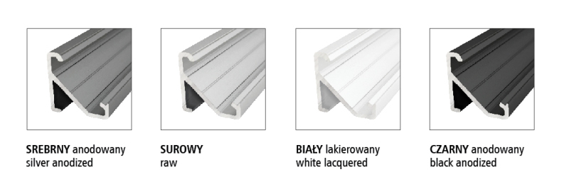 profil aluminiowy L3 biały lakierowany narożny 2,02 m