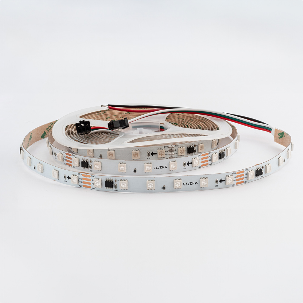 taśma LED NEXTEC 24V 5050 14,4W 60LED IP20 RGB Digital IC SM16703/WS2811 5m / 10mm
