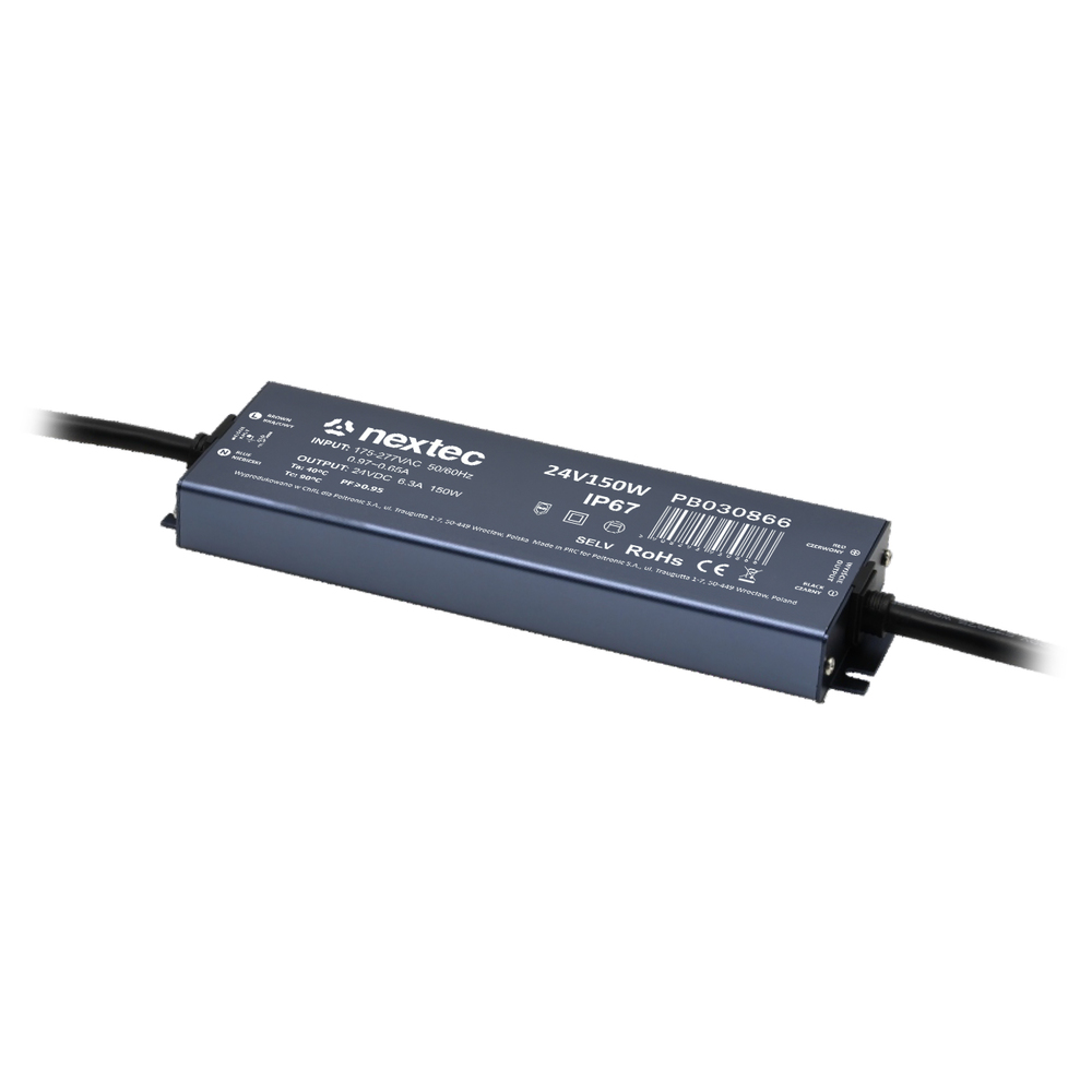zasilacz wodoodporny SUPER SLIM 24V / IP67 / 6,3A / 150W