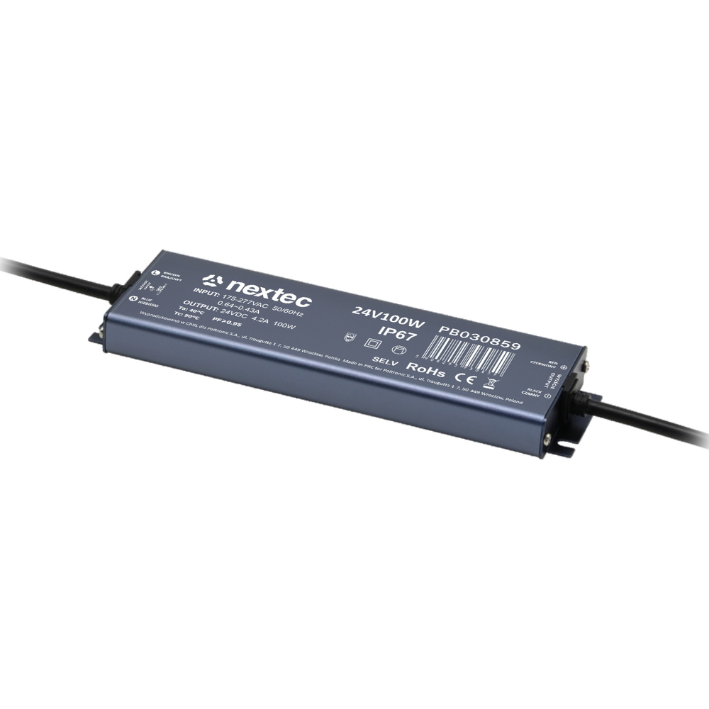 zasilacz wodoodporny SUPER SLIM 24V / IP67 / 4,2A / 100W