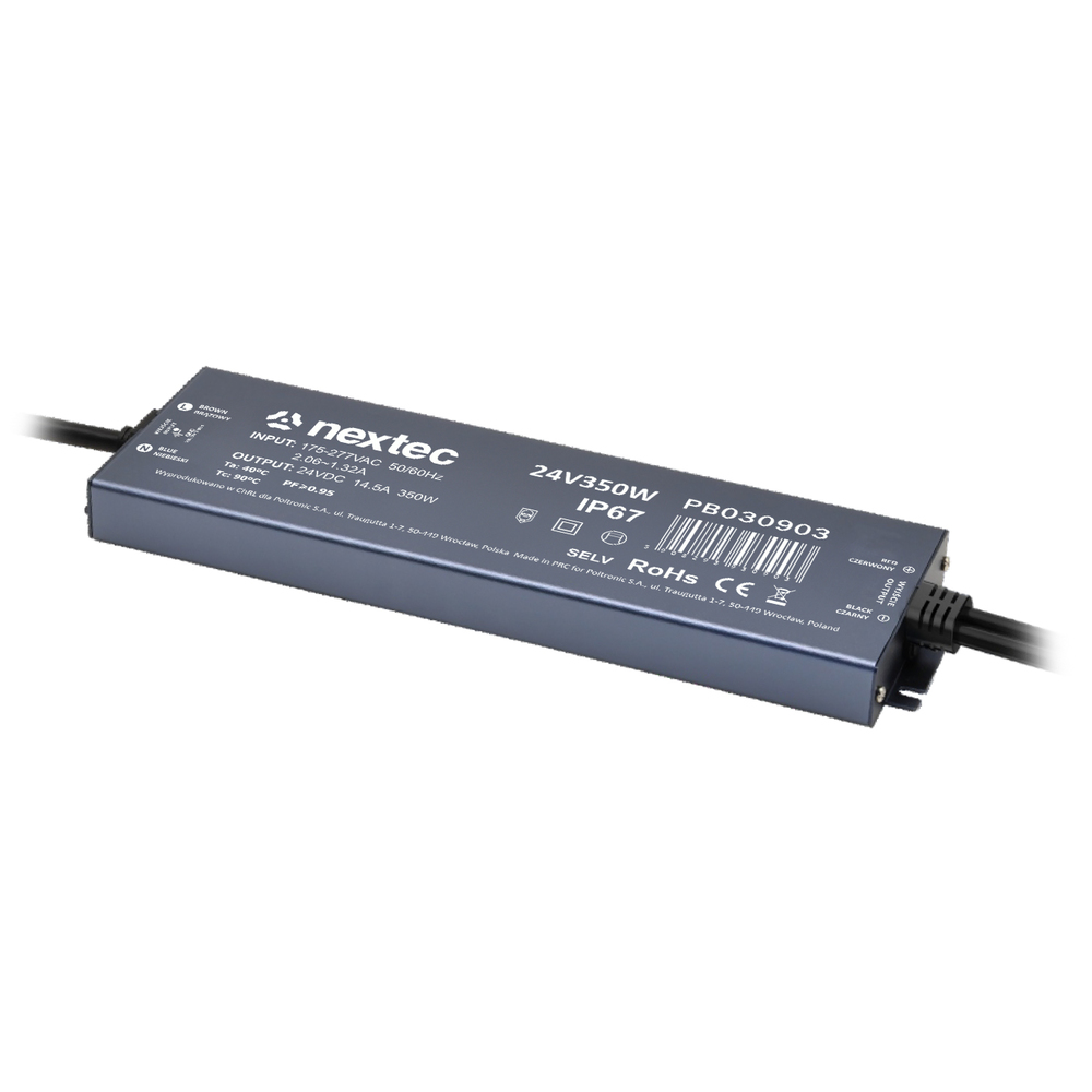 zasilacz wodoodporny SUPER SLIM 24V / IP67 / 14,5A / 350W
