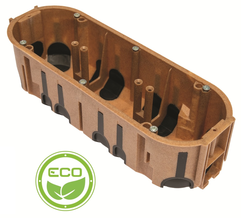 puszka podtynkowa ProDuo ECO potrójna, głęboka 60mm, fi68, łączeniowa, z wkrętami, wiatroszczelna, WPC, IP30