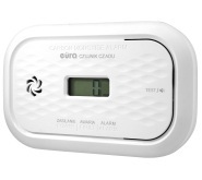 czujnik czadu "EURA" CD-72A2v7300/B - certyfikat CNBOP-PiB - wyrób budowlany, DC 3V (2x LR6), LCD, 7 lat gwarancji, test 300 ppm
