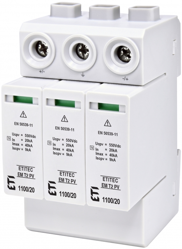 ogranicznik przepięć T2 (C) - do systemów PV ETITEC EM T2 PV 1100/20 Y