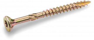 wkręt do drewna hartowany TS 3,5x45mm łeb stożkowy napęd typu TX ocynk żółty [op. 250]