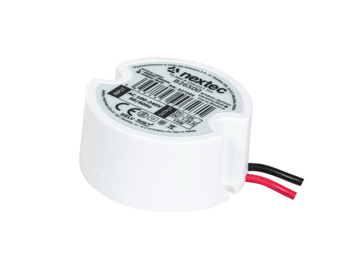 zasilacz LED 1,25A 15W 12V IP20 okrągły mini PS-MM-R-15W12V1.25A
