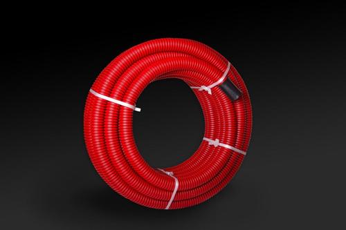 DVR Rura karbowana dwuwarstwowa w kręgu RODK 160/134 - 25mb-czerwona