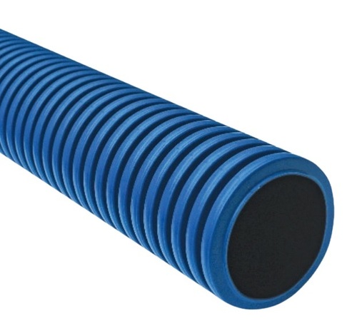 DVK Rura karbowana dwuwarstwowa sztanga RODO 75/60 - 6mb-niebieska 450N (131szt/paleta)