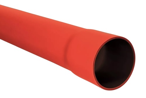 SRS Rura osłonowa sztywna cienkościenna z kielichiem ROSc-M (RHDPE) 160/5 - czerwona -6 m (35szt/paleta)