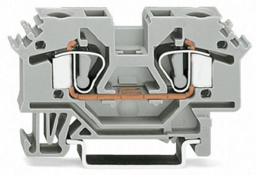 złączka przelotowa szynowa 2-przewodowa 6mm2 szary