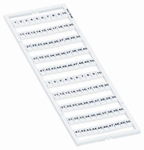 oznacznik WMB jako karta 1-50 5szt.male opak. biały
