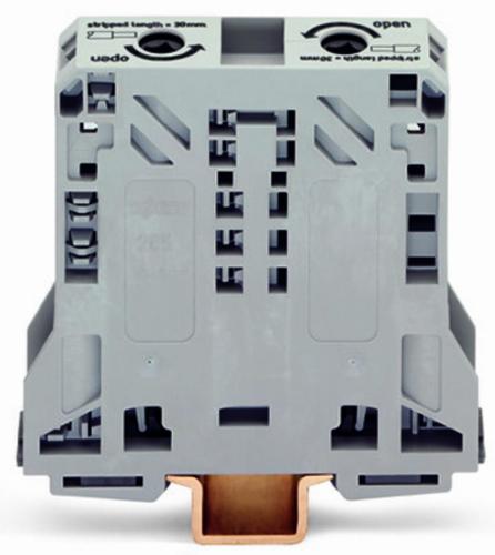 złączka przelotowa szynowa 2-przewodowa 50mm2 szary
