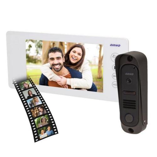 wideodomofon bezsłuchawkowy, LCD 7", pin hole, pamięć ARCUS MEMO biały