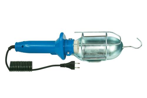 lampa kanałowa przenośna PL-2, kabel 5m gumowy, oprawka E27 ceramiczna, niebieski
