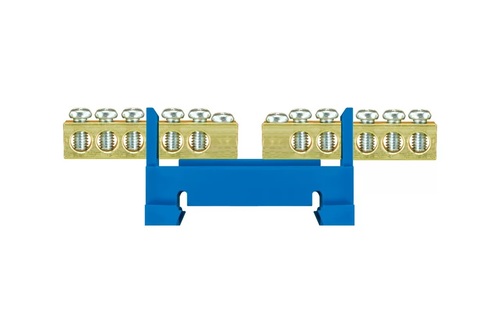 listwa zerowa LZ 10 niska podstawa 10 dzielona 2x5 niebieski