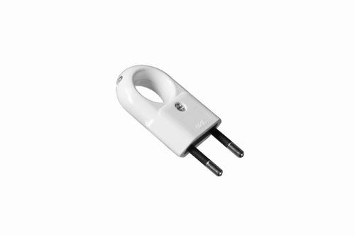 wtyczka płaska z uchwytem 10A/250V biały
