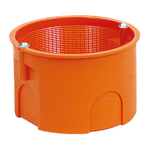 puszka podtynkowa Z60KFw 1-krotna 60mm płytka z wkrętami pomarańczowy