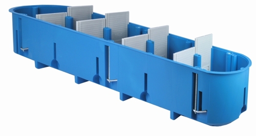 puszka podtynkowa P5x60D MULTIBOX 5-krotna do gipsu głęboka 5x60mm niebieski