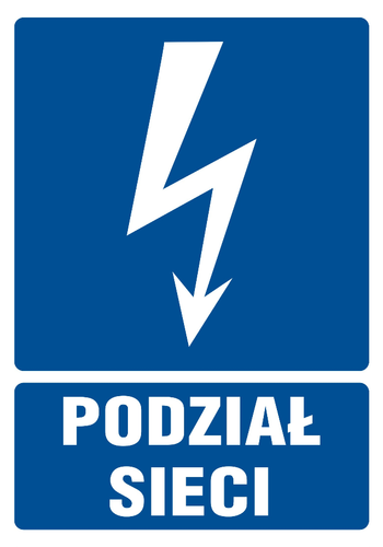 naklejka podział sieci TZI 10/A 148x210 E060