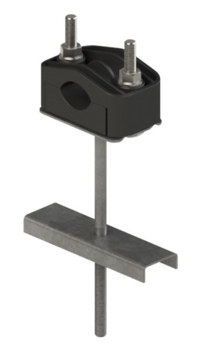 uchwyt U-2 słupa ŻN bez odsadzenia L200 M10 fi 45-75 mm U2011