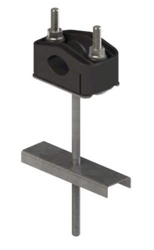 uchwyt U-1 słupa ŻN bez odsadzenia L200 M10 fi 25-46 mm