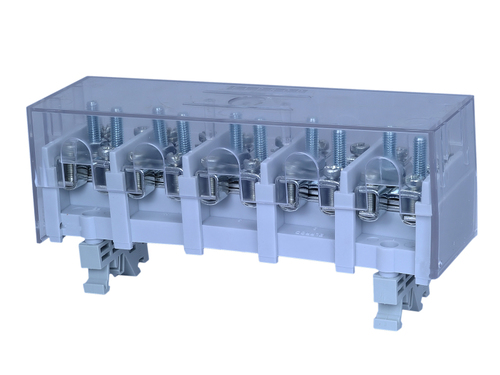 odgałęźnik instalacyjny LZ5*35/16wyk.22P 5-torowy 2x35mm2/4x16mm2 TS35 z pokrywą szary