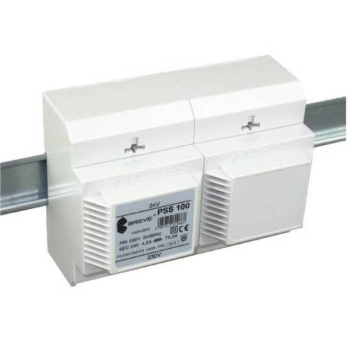 transformator PSS 100 230/12V jednofazowy IP30 na szynę DIN TH-35 w obudowie modułowej z zabezpieczeniem