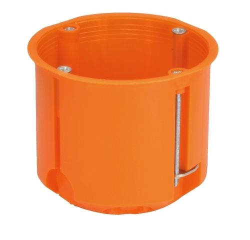 puszka podtynkowa P60DF 1-krotna do gipsu głęboka 60mm pomarańczowy