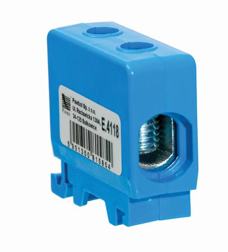 listwa zaciskowa w korpusie 1x50 niebieska Al E.4118