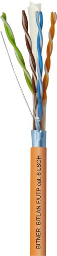 przewód BiTLAN F/UTP 4x2x23AWG cat.6 350 MHz LSOH pomarańczowy