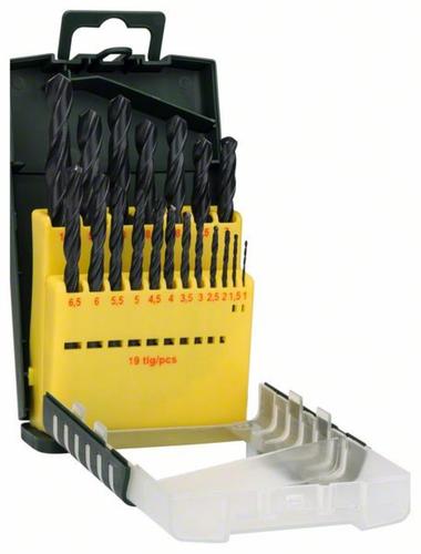 zestaw wierteł do metalu HSS-R 19szt 1-10mm