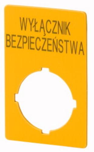 M22-XZK1-PL99 Szyld do przycisków bezpieczeństwa PL